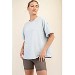 Rae Mode Washed Cotton Boxy Tee**Baby Blue or White