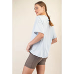 Rae Mode Washed Cotton Boxy Tee**Baby Blue or White