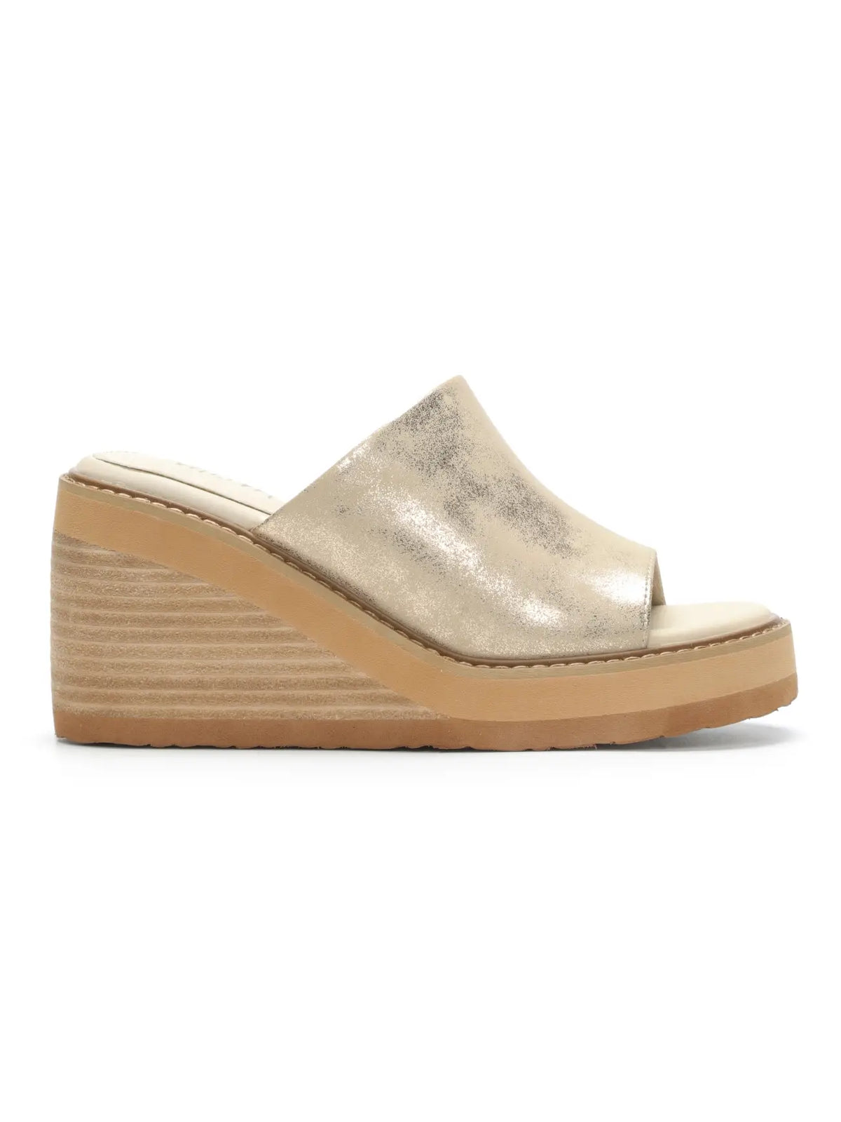 JUDY METALLIC GOLD PLATFORM WEDGE