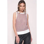 MAROON STRIPED TANK TOP