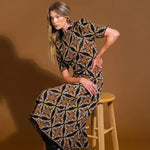 A Jacquard Sweater Midi Dress **RUNS SMALL- Size up- Model wearing a Medium