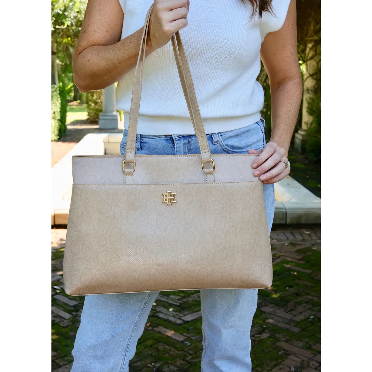 Caroline Hill Lexie Versatile Tote -** TAUPE or BLACK