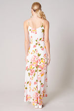 DELICATE FLORAL MAXI WITH RUFFLE DETAIL