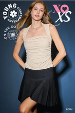 Ruched Tube Tank Top ** Green or Light Tan