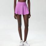 Quick-Dry SCALLOPED EDGE SKIRT WITH BUILT IN SHORT** WHITE, GREEN, LIGHT PURPLE OR BLACK- runs small
