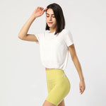 Round Neck Drawstring Adjustable Quick-Dry T-Shirt