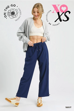On the Go Drawstring Joggers-**Navy, Black or Sage