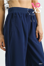 On the Go Drawstring Joggers-**Navy, Black or Sage