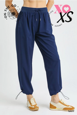 On the Go Drawstring Joggers-**Navy, Black or Sage