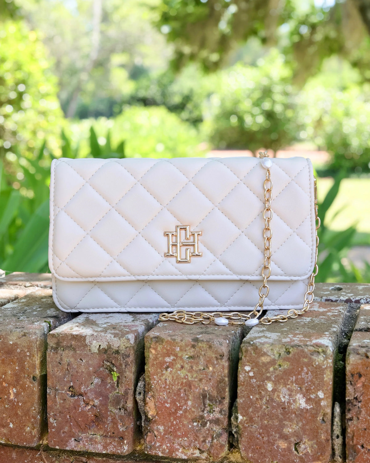Brynleigh Cream Quilted Clutch Crossbody by Caroline Hill