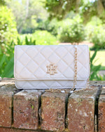Brynleigh Cream Quilted Clutch Crossbody by Caroline Hill