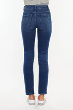 Kancan HIGH RISE SLIM STRAIGHT DARK JEANS