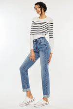 Kancan HIGH RISE SLIM STRAIGHT JEANS