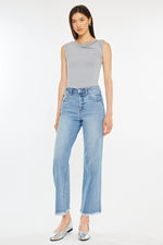 Kancan HIGH RISE SLIM WIDE LEG LIGHT/MEDIUM WASHED