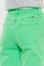 Kancan HIGH RISE SLIM WIDE LEG NEON GREEN