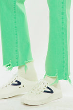 Kancan HIGH RISE SLIM WIDE LEG NEON GREEN