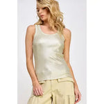 GOLD or SILVER Ribbed Tank
