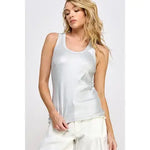 GOLD or SILVER Ribbed Tank