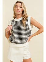 Black and White Sweater Vest