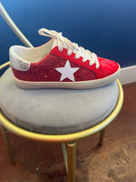 RED MIMI SNEAKER WITH SEQUIN and WHITE STAR
