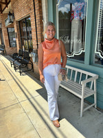 COWL NECK SLEEVELESS SATIN BLOUSE TOP