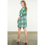 THML Short Sleeve Mint/Green Pattern Dress