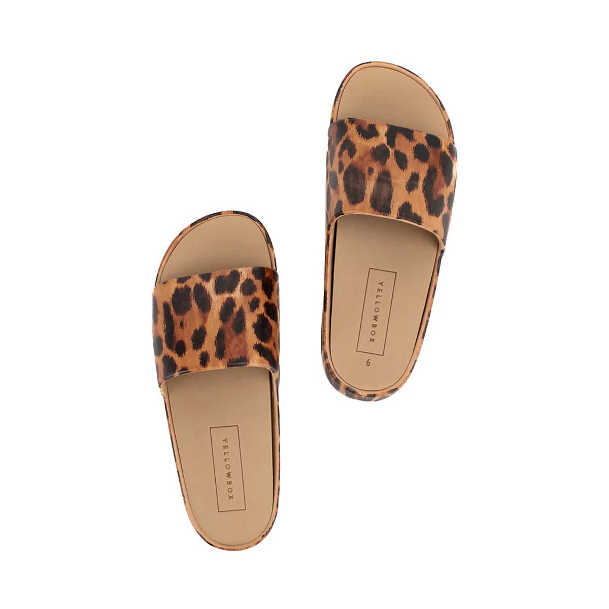 YELLOW BOX TORREY LEOPARD SLIDE