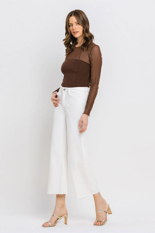 VERVET OLIVIA WIDE LEG - WHITE