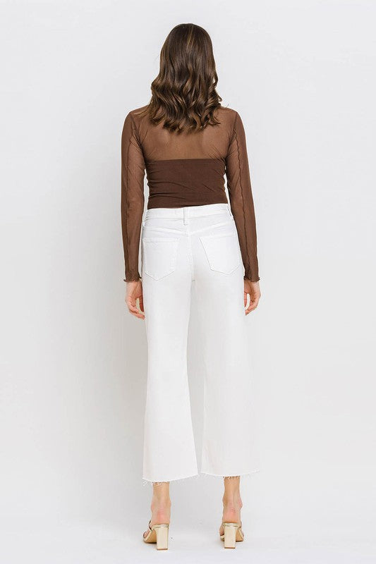 VERVET OLIVIA WIDE LEG - WHITE