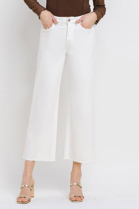 VERVET OLIVIA WIDE LEG - WHITE