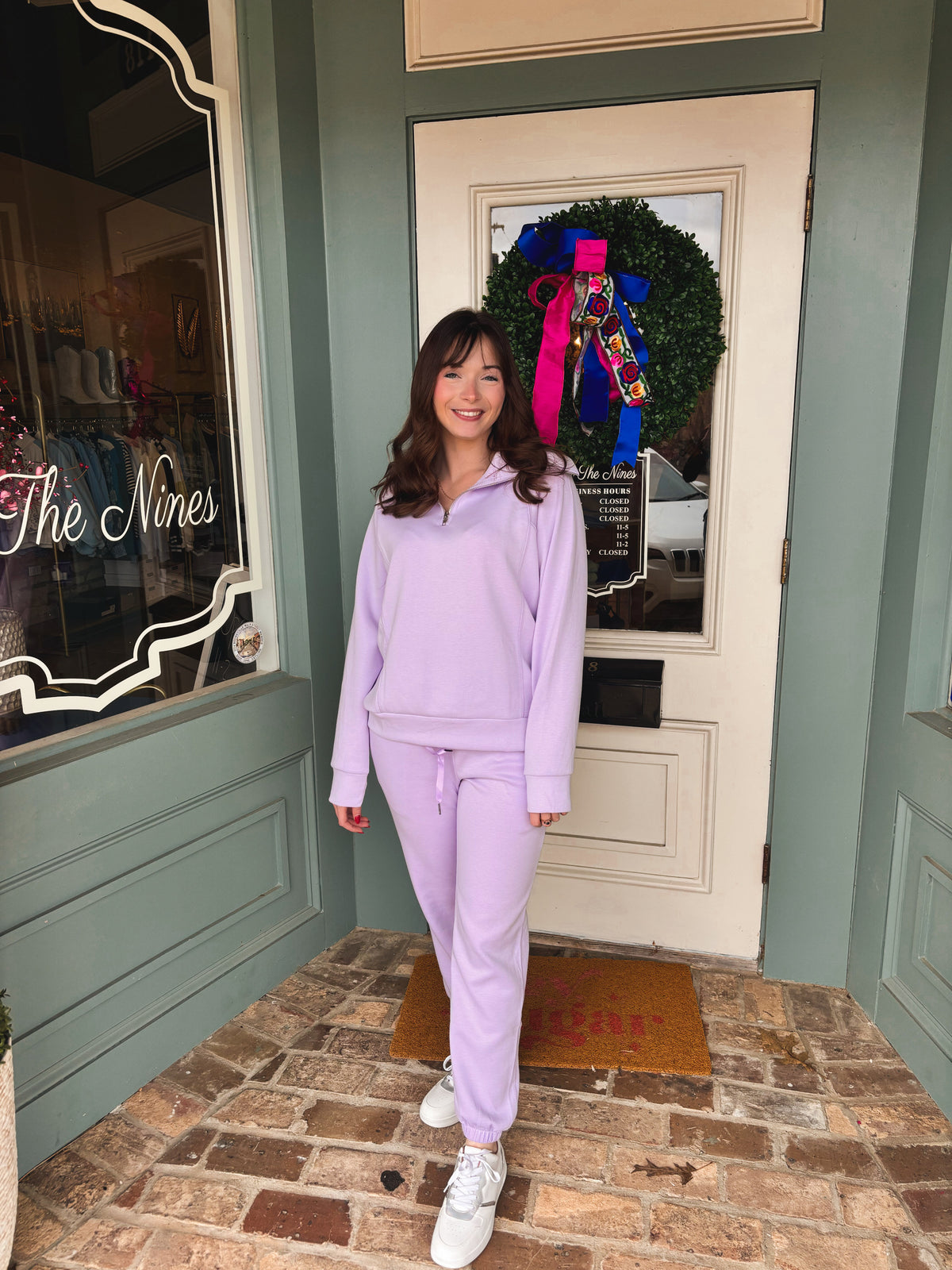 Catalina Quarter Zip Pullover + Jogger Modal Travel SET-Lavender