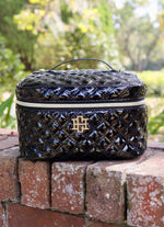 CAROLINE HILL Hampton Train Case Black Patent