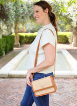 WOVEN TAN CAROLINE HILL BAG
