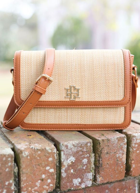 WOVEN TAN CAROLINE HILL BAG