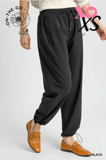 On the Go Drawstring Joggers-**Navy, Black or Sage