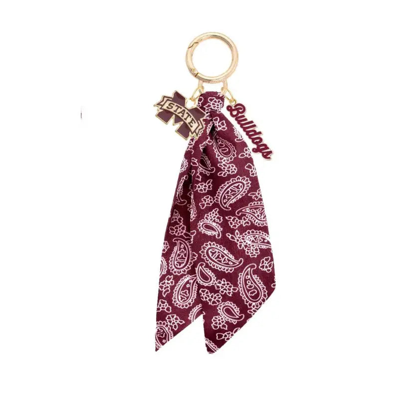 Mississippi State Bulldogs Logo Bandana Bag Charm