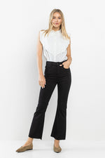 Sneak Peek High Rise Slim Fit Denim- Black