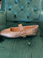METALLIC GOLD MARY JANE BALLET FLAT
