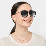 KATIE LOXTON SARDINIA BLACK SUNGLASSES