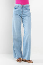 High Rise Wide Leg Jeans in Medium Light by Sneak Peek