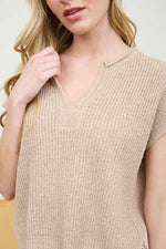 TAUPE LIGHTWEIGHT SWEATER TOP