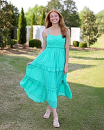 Bright Seafoam Green Tiered Ruffle Maxi Dress *also available in Sky Blue