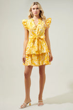 Dayglow Tropics Marisol Tiered Mini Dress