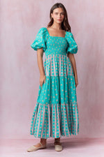Mixed Floral Print Maxi Dress