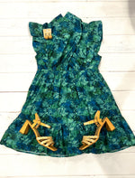 FLORAL CROSSOVER NECK DRESS SALE LAST ONE SIZE MEDIUM Originally $62 now $48