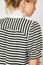 Striped Ruffle Mini Dress