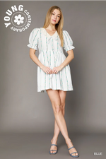 Floral Lace Collar Babydoll Dress