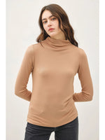 Soft Mockneck Long Sleeve Knit Top