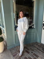 Rae Mode Set- Butter Soft Modal Poly Mock Neck Pullover and Pintuck Straight Leg Butter Soft Pants