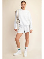 Rae Mode Set- Butter Soft Modal Poly Mock Neck Pullover and Pintuck Straight Leg Butter Soft Pants